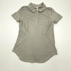 lululemon athletica Gray Short Sleeve Polo Tee